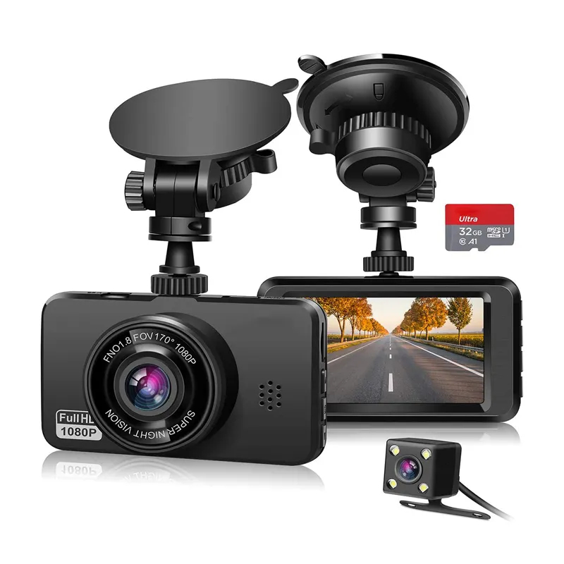 出厂价 1080 3 英寸汽车 Dvr 行车记录仪 Camara De Salpicadero Retrovisor Ancho 1080P 摄像头行车记录仪
