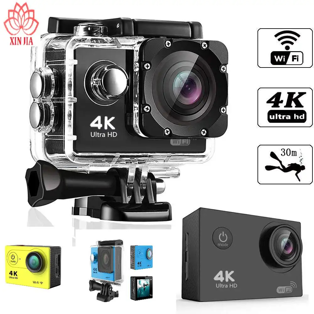 畅销 2 英寸 mini go pro Wifi 动作运动摄像机水下防水高清 1080p 4K 60fps 相机