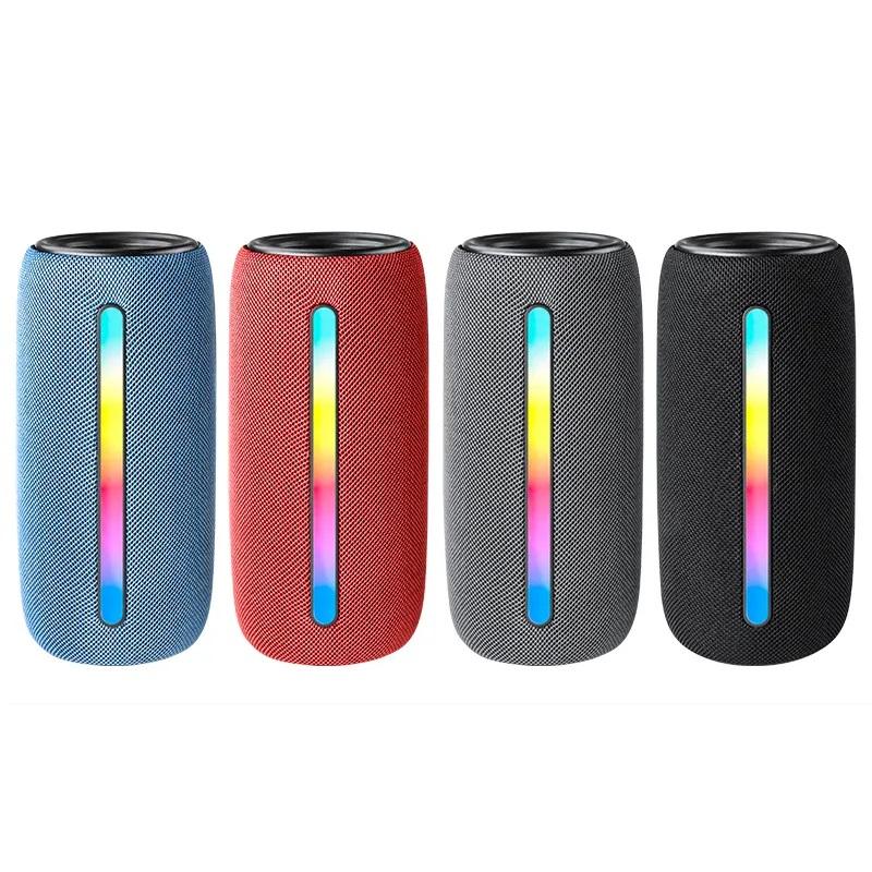 New Design Electronics Outdoor Stereo Sound Music Box Speaker Mini Blue tooth Wireless Portable Speaker With Led Lights Speaker