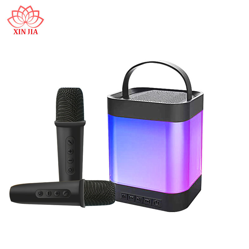 Professional Mini LED Portable Wireless Speaker with mic Outdoor Bluetooth karaoke wireless dj Speaker